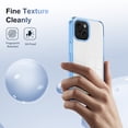 thumbnail image 4 of Compatiable with iPhone 15 Case Clear, Transparent Crystal Shockproof Phone Case, Slim Anti-Scratch Hard PC + Soft TPU Back Protective Cover Bumper Non-Slip Design For iPhone 15, Blue, 4 of 8
