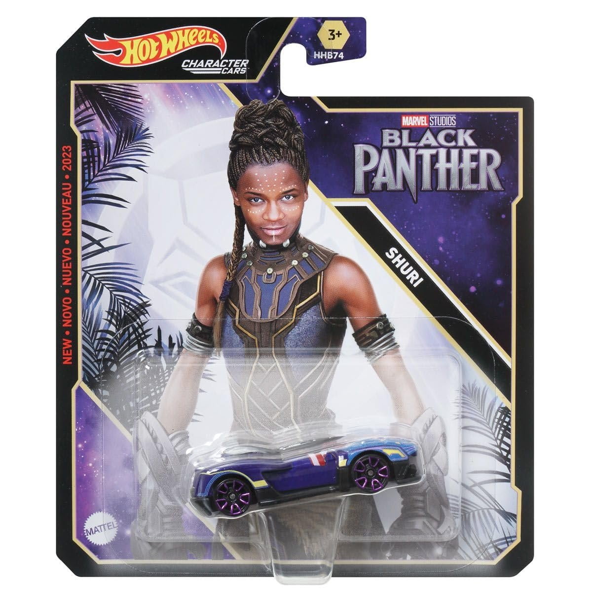 Hot Wheels Marvel Character Cars Complete Set of 6 Diecast Vehicles from HHB74-956G Release Bundle with Black Panther and More