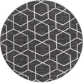 thumbnail image 2 of Rugs.com Eco Trellis Collection Rug – 7 Ft Round Charcoal Gray Medium Rug Perfect For Kitchens, Dining Rooms, 2 of 9