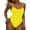 A01 Yellow, variant on Womens One Piece Swimsuits Tummy Control Square Neck Adjustable Spaghetti Straps Bathing Suit Summer Activities Outdoor Beach Swimwear Hot Pink XL