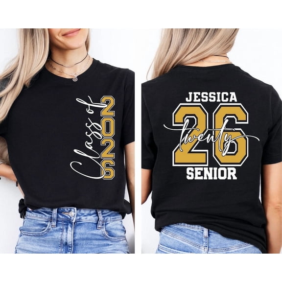 Personalized Senior 2026 Shirt, Class Of 26 Shirt,Graduation 2026 Shirt, Custom Name Graduation Gift,Senior Gift Graduation,Graduation Party