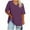 Purple, variant on Plebaso Women's Plus Size Tops V Neck Short Sleeve Shirts Loose Casual Summer T-Shirts Solid Color S-5XL