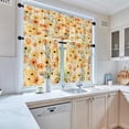 thumbnail image 2 of Watercolor Floral Kitchen Curtains Yellow Window Curtains Valance and Tier Set 36 Inch, Farmhouse Flowers Rod Pocket Short Tier Curtain, Rustic Small Cafe Curtains for Kitchen Decor, 2 of 6