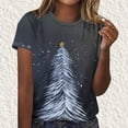 thumbnail image 1 of Fiudx Ofertas Flash Del Día Camiseta de Manga Corta con Cuello Redondo y Estampado Informal para Mujer, 1 of 4