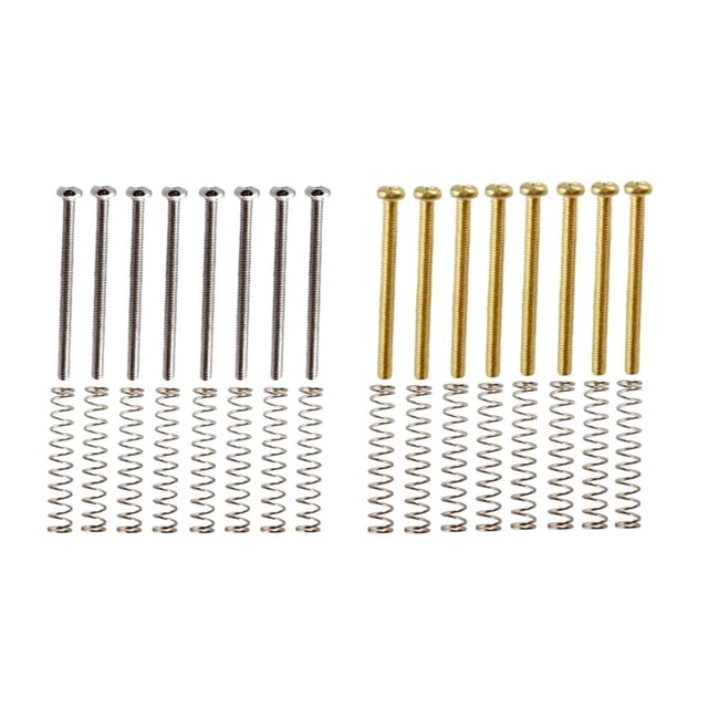 2 Set De Guitarra Eléctrica Hugo De Metal Doble Bobina Pickup Tornillos + Resortes Durables Tornillos de marco Humbucker