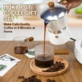 thumbnail image 3 of -in-1 Moka Pot Espresso Set with Electric Stove, 3 Cup Aluminum Coffee Maker, Manual Grinder, Sealing Canister & Accessories for Home, Travel, Camping, 3 of 8