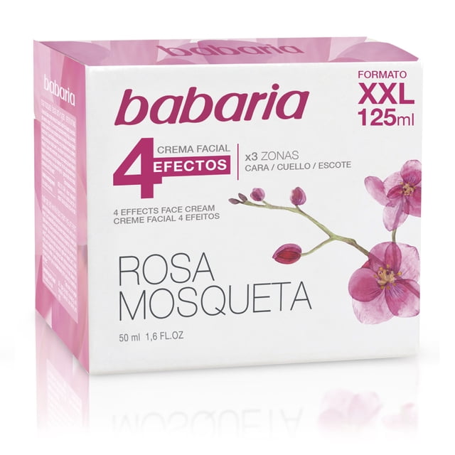 Crema 4 efectos x 3 zonas rosa mosqueta 125ml Babaria 31620