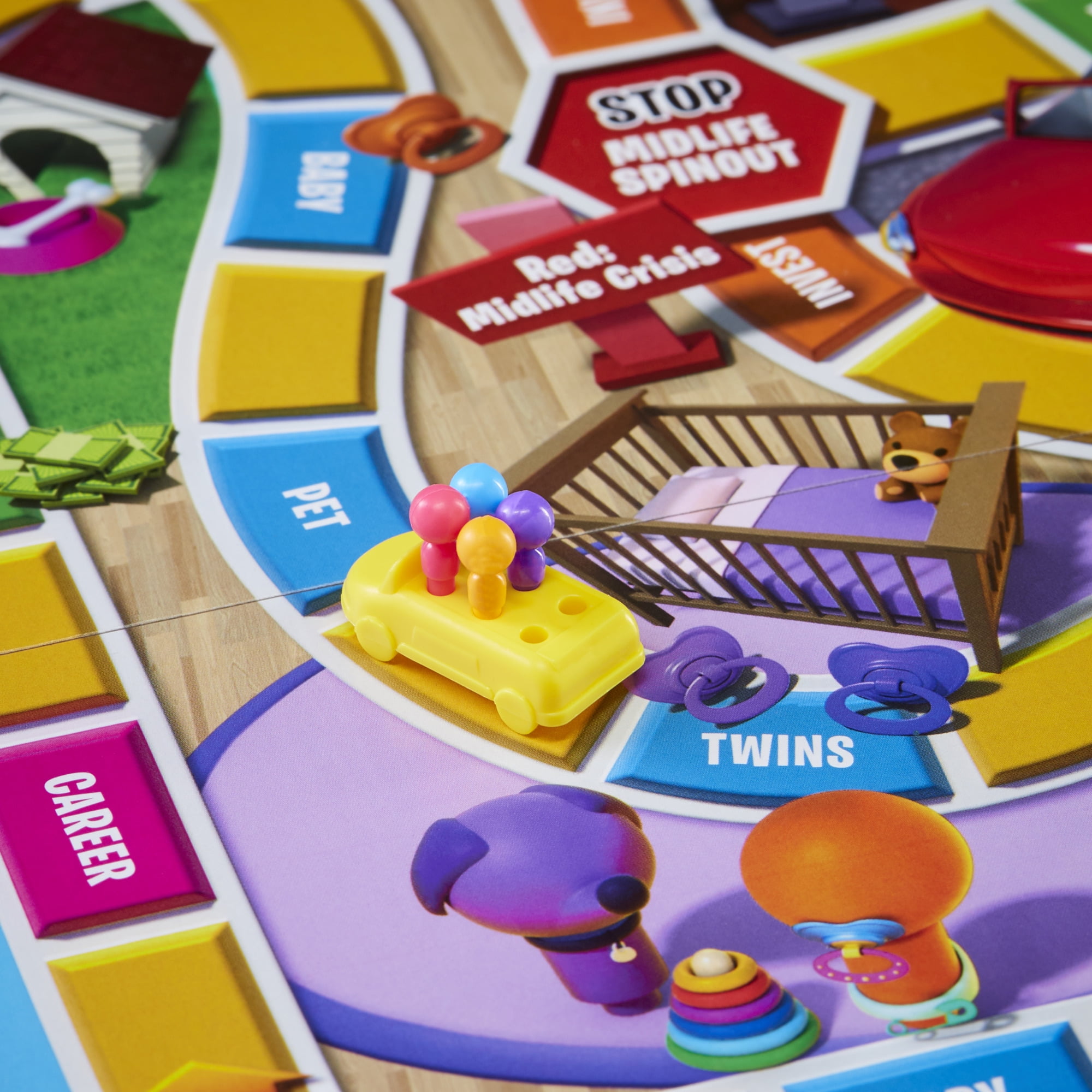 The Game of Life Game, Family Board Game for 2 to 4 Players, for Kids Ages  8 and Up, Includes Colorful Pegs - Hasbro Games