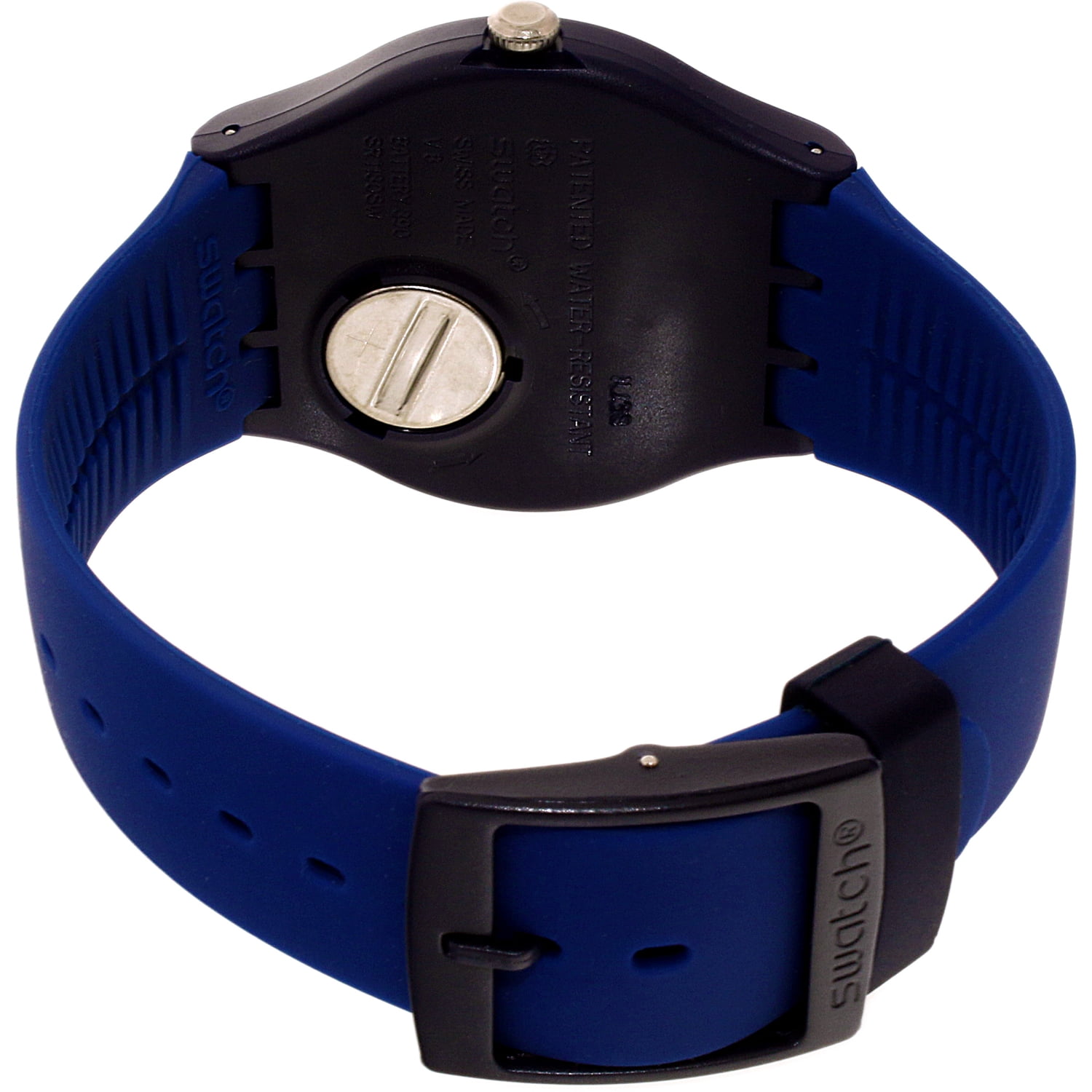 Swatch Men s Originals SUON709 Blue Rubber Swiss Quartz Dress Watch Walmart