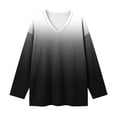 thumbnail image 4 of Bixock Plus Size Women Maternity Tops Long Sleeve Shirts V Neck Loose Casual Pregnant Blouse Soft Comfortable Daily Wear Maternity Clothings, 4 of 7