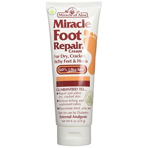 Miracle of Aloe Miracle Foot Repair Cream, As Seen On TV, 8 Oz