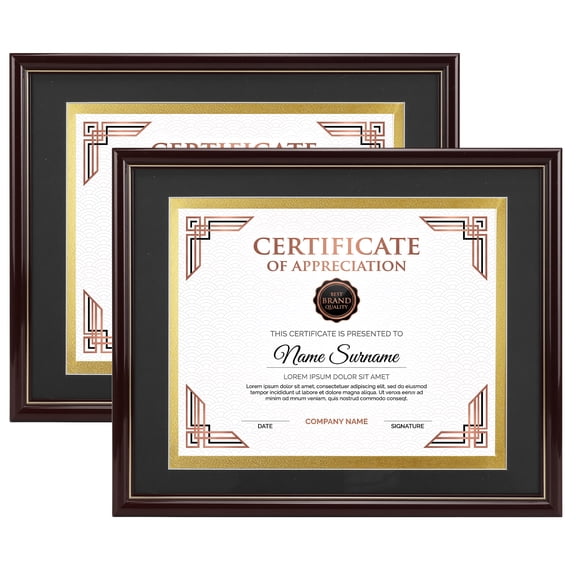 8.5x11 Picture Frames for Home Decor, Wall Hanging and Tabletop Display (2 pack)