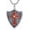 A-Knights Templar Shield, variant on Knight's Templar Necklace for Men, Sterling Silver Shield Pendant with 3mm 24+2" Stainless Steel Chain, Men's Scripture Bible God Armor Necklace, Religious Necklace, Gift for Men and Women