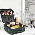 thumbnail image 5 of FORMRS Travel Makeup Bag Large Capacity Train Case Cosmetic Organizer with Adjustable Dividers, New Year Tree Pattern, 5 of 8