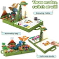 thumbnail image 4 of Proyector de dibujo para niños, mesa de actividades con forma de maleta, proyector LED, juguetes para niños, bloc de dibujo de dinosaurios para niños (verde), 4 of 7