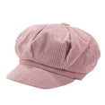 thumbnail image 2 of GILIGEGE Women's Retro Peaked Ivy Newsboy Paperboy Gatsby Cabbie Painter Cap Hats Women Winter Solid Hat Beret Cap Korean Painter Newsboy Hot Pink One Size, 2 of 2