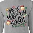 thumbnail image 4 of Inktastic Jesus is the Reason for the Season Christmas Bells and Stars Long Sleeve T-Shirt, 4 of 5