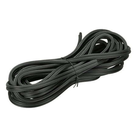 Uxcell 15M/49.21Ft Rubber Window Screen Spline Sealing Strip, 6mm OD Black, 2 in 1 Combine Type