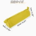thumbnail image 6 of Unique Bargains  Solid Color Round Stationery Bags with Zipper Yellow, 6 of 6