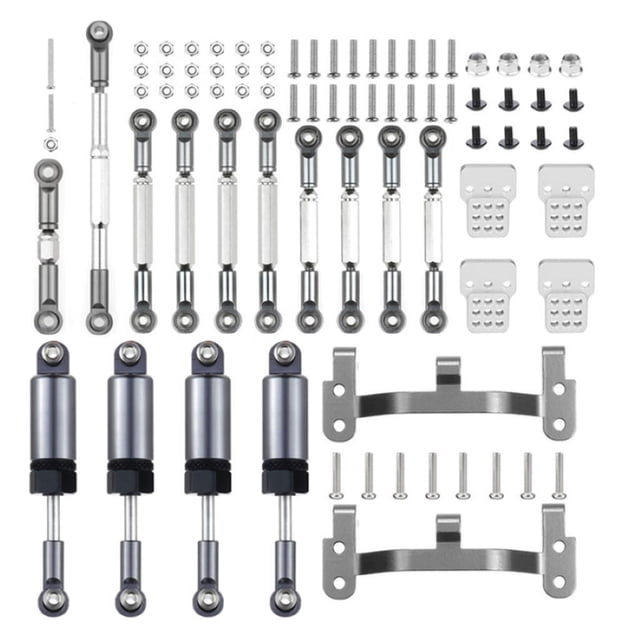 Tholdsy Metal Spare Parts Built-in Spring 1/16 Scale for WPL Truck Hobby Modified Kits de construcción modelo Plata