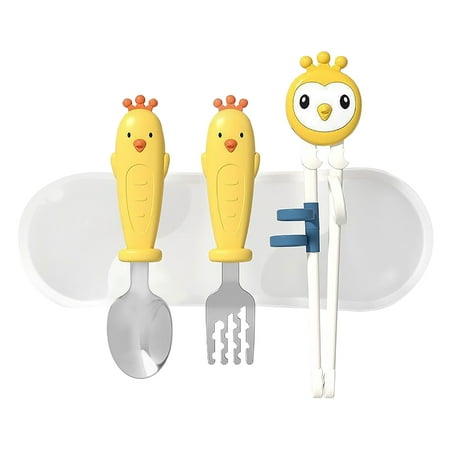 

Spoon Fork Helper Flatware Stainless Steel For Kids Training Chopstick Set