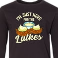 thumbnail image 4 of Inktastic Hanukkah Funny Here for Latkes Long Sleeve Youth T-Shirt, 4 of 5