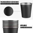 thumbnail image 4 of Vasos de Acero Inoxidable Apilable 500ml 6PCS, Taza Termica Frio y Caliente, Diseño en Color Mate, para Hogar, Reuniones, Fiesta y Viajar (Negro), 4 of 5