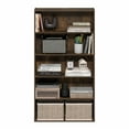 thumbnail image 4 of Furinno Basic 5-Tier Open Shelf Bookcase, Bookshelf, Storage Organizer, 7 x 24 x 44, Amber Pine, 4 of 4