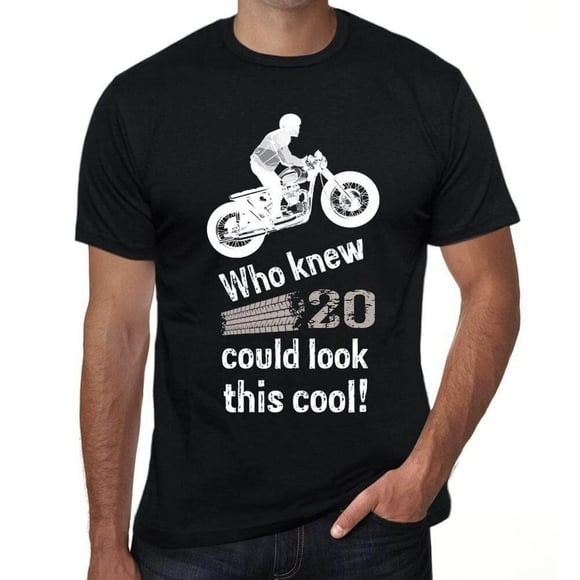 Men's Graphic T-Shirt Who Knew 20 Could Look This Cool 20th Birthday Anniversary 20 Year Old Gift 2004 Vintage Eco-Friendly Short Sleeve Novelty Tee