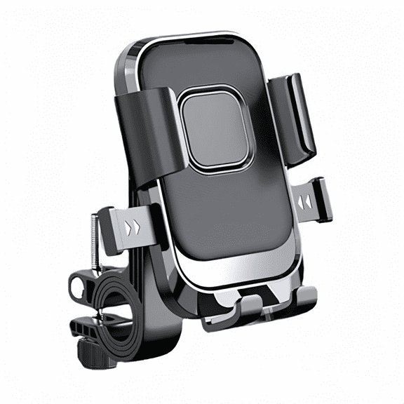 Upgraded Shock - Absorbing Phone Holder for Motorcycle, Bicycle & Scooter - One - Second Release & 360° Rotation