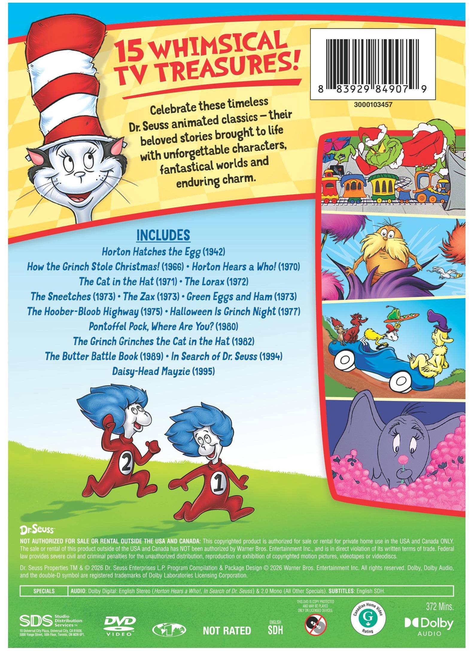 Dr. Seuss Classic TV Treasures Collection (DVD), Family, Warner Bros.