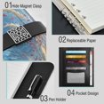 thumbnail image 4 of Leather Notebook with Pen Holder Writing Notepad Includes 100 Pages Lined Journal Fox Wearing Blue Scarf, 4 of 6