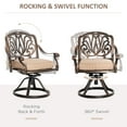 thumbnail image 4 of Outsunny Ensemble Bistro d'Extérieur 2 Pcs, Mobilier de Jardin, Bronze, 4 of 10