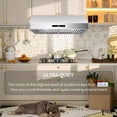 thumbnail image 2 of Tieasy 30 inch 600CFM Under Cabinet Range Hood 3-Speed Touch Panel Vent, 2 of 12