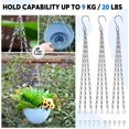 thumbnail image 5 of Juego de 15 cadenas de cesta colgante de metal de 16 pulgadas, 5 cadenas de repuesto para macetas de 3 puntos con 5 ojos de tornillo y 5 ganchos de tornillo para Bird F, 5 of 5