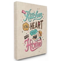 Stupell Industries Kitchen Heart And Home Vintage Comic Book Word Design Canvas Wall Art by Ester Kay