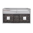 thumbnail image 5 of Alaterre Jasper Twin Junior Loft Bed, Dove Gray Frame and Green Camouflage Bottom Playhouse Tent, 5 of 8