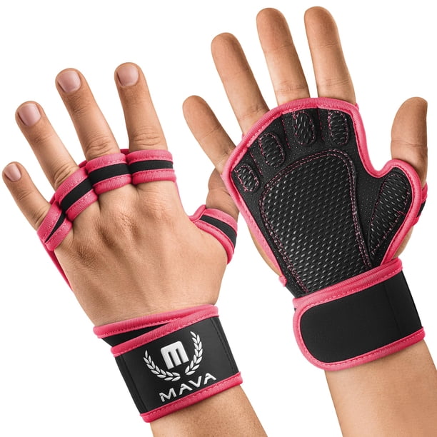Guantes de gimnasio Mava Open para hombre y mujer con soporte para la muñeca