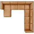 thumbnail image 3 of Modular Sectional Sofa Couch, Tan, Vegan Leather, Living Kitchen Cafe Bistro Hospitality Restaurant, Modern Contemporary HB33469, 3 of 15
