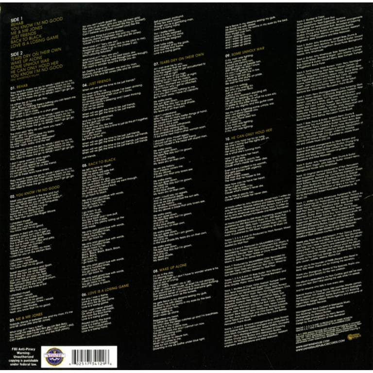 Amy Winehouse Vinyl  Back To Black - Vinyl