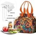 thumbnail image 4 of Pioneer Flower Floral Print Pattern Drawstring Lunch Bag Women - Drawstring Lunch Bag Insulated for Work Office - Stain-Resistant Large Lunchbags for Women with Multi-Pockets, 4 of 6