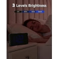 thumbnail image 3 of Digital Projection Alarm Clock with 180 Rotatable Projector & 3-Level Adjustable Brightness for Bedroom/Office, 3 of 5