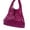 rose red, variant on Women's Macrame Handbag, Candy Color Cotton Rope Beach Bag with Handles, Boho Crochet Crossbody Purse for Summer Vacation, Wristlet Clutch