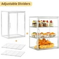 thumbnail image 4 of Pastry Display Case, Large Bread Box for Kitchen Countertop, 2 Pack 3 Layers Adjustable Clear Bread Storage with Magnetic Door, Bread Container for Bread, Bagel, Donut, 4 of 6