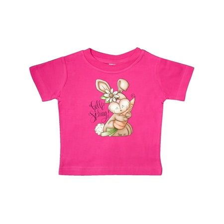 

Inktastic Hello Spring Bunny Rabbit Gift Baby Girl T-Shirt