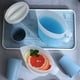 thumbnail image 4 of Xiao Hua Tapa de vaso de plástico, botella de agua ecológica para bebidas, jugo caliente y frío, lata de bebida azul, 4 of 5