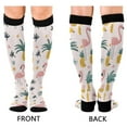 thumbnail image 4 of FORMRS Womens Knee High Socks Casual Long Thick Travel Daily Wear, 2 Pairs, Flamingo Pattern, 4 of 6