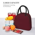 thumbnail image 5 of Balery Maroon Pattern Lunch Bag Women, Lunch Box, Lunch Bag, Small Leakproof Lunch Tote Large Capacity Reusable Insulated Cooler Lunch Container-One Size, 5 of 6