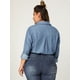thumbnail image 5 of Camisa de Cambray Agnes Orinda CamiVaqueManLarBolsillo En El Pecho Azul Claro XXL, 5 of 6