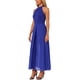 thumbnail image 4 of INSPIRAR CHIC Mono Elegante de Mujer con Cuello Halter Sin Mangas Mono Formal de Pierna Ancha XS Azul Real, 4 of 6